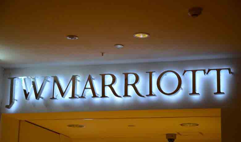 mirror stainless steel business led signs